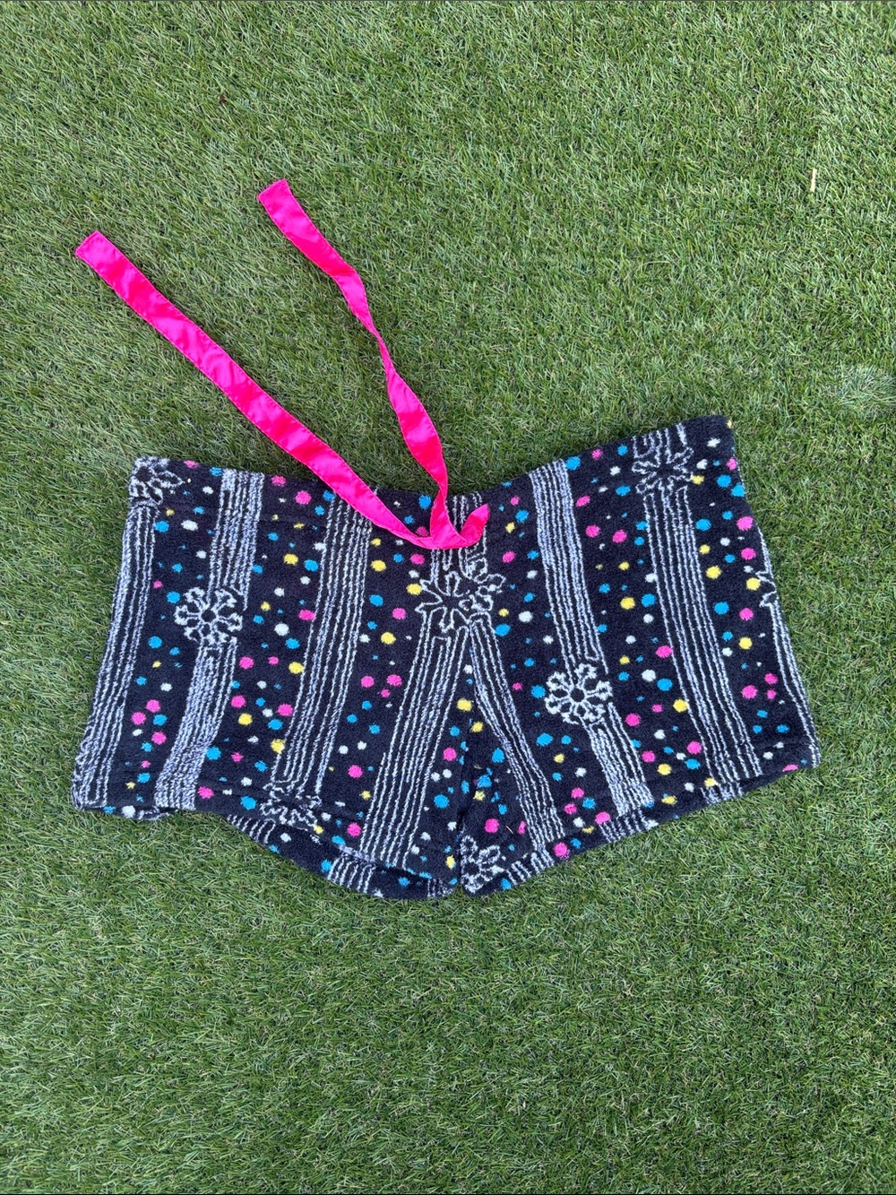 PLUSH❤Sweet Tart Black Pink Lounge Sleep Sexy Booty Shorts - XL
